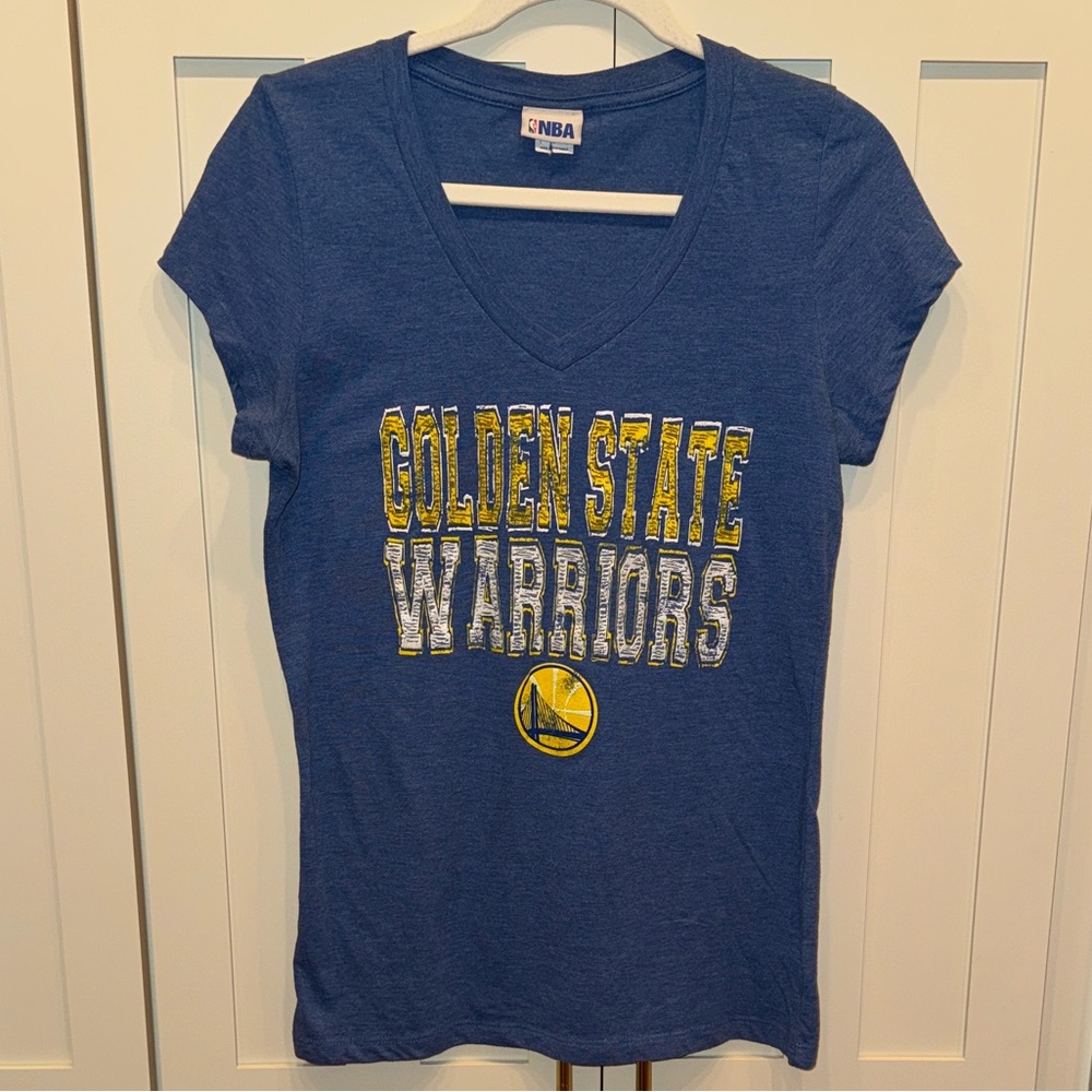 NBA Golden State Warriors Blue V-Neck Tee Shirt